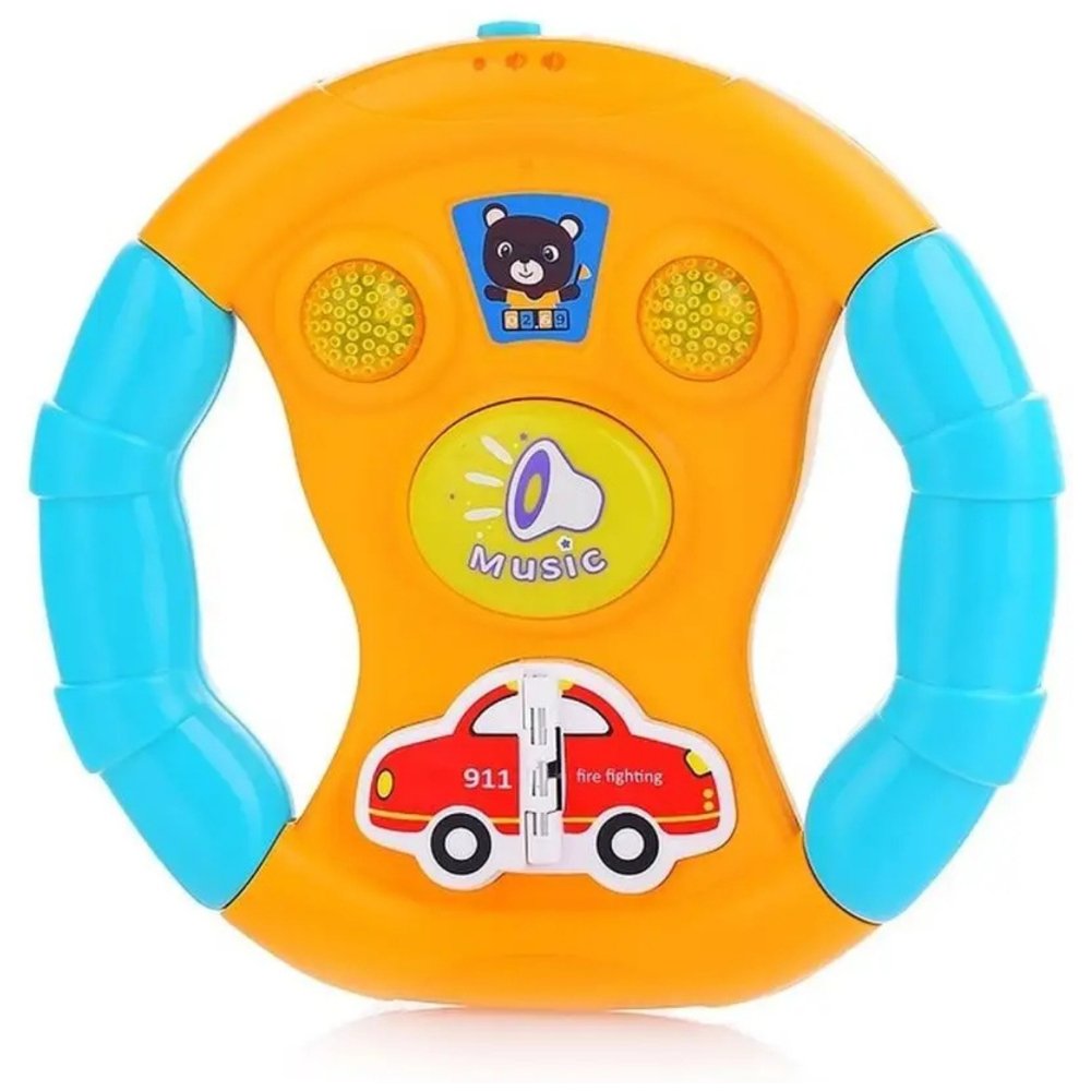 Little Angel – Baby Musical Steering Wheel Toy with Lights – Yellow