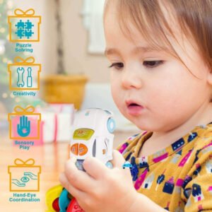 Little Angel - Baby Musical Remote & Key Rattle Toy for Early Learning Fun - White