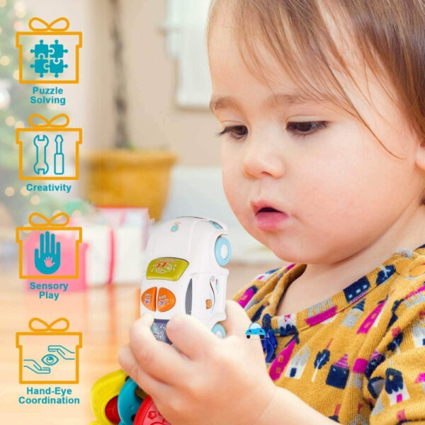 Little Angel – Baby Musical Remote & Key Rattle Toy for Early Learning Fun – White