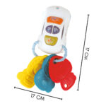 Little Angel – Baby Musical Remote & Key Rattle Toy for Early Learning Fun – White