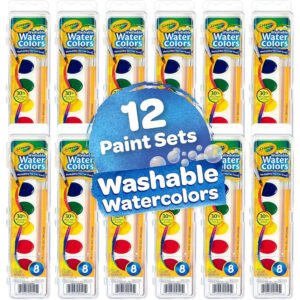 Crayola - Artista II Watercolors Set 8 Classic Washable Colors with Paintbrush