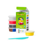 Hey Clay – Minions Stuart Colourful modelling air-dry clay, 5 cans with fun interactive app for kids 3 years +
