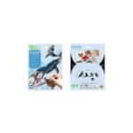 Avenir – Scratch Stickers – Sea Animal Multicolour | Decorate and color the 4 ferocious stickers with scratch art | For ages 3 years+