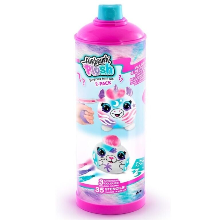 Airbrush Plush Mini Mystery 2 Pack – DIY Spray Art Stuffed Toys Set for Kids Creative Play