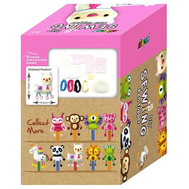 Avenir - Sewing Pen Topper - Llama | DIY Pen Topper Friend Sewing Kit - Hours of Entertainment & Creativity | Tools & Instructions Included, Easy and Fun Activity for Kids +