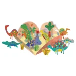 Avenir – Stick ‘N Play Series – Dino World | 200+ Reusable Stickers for Endless Fun! Create Play Scenes with 8 Illustrated Theme Cards, Make Your Own Animal Figures | For Kids 3+