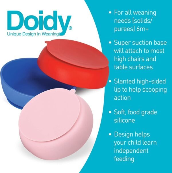 Doidy® Bowl – Baby/Toddler Suction Plate – Pink