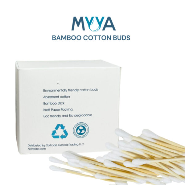 Myya – Bamboo Cotton Earbuds, 200 pieces