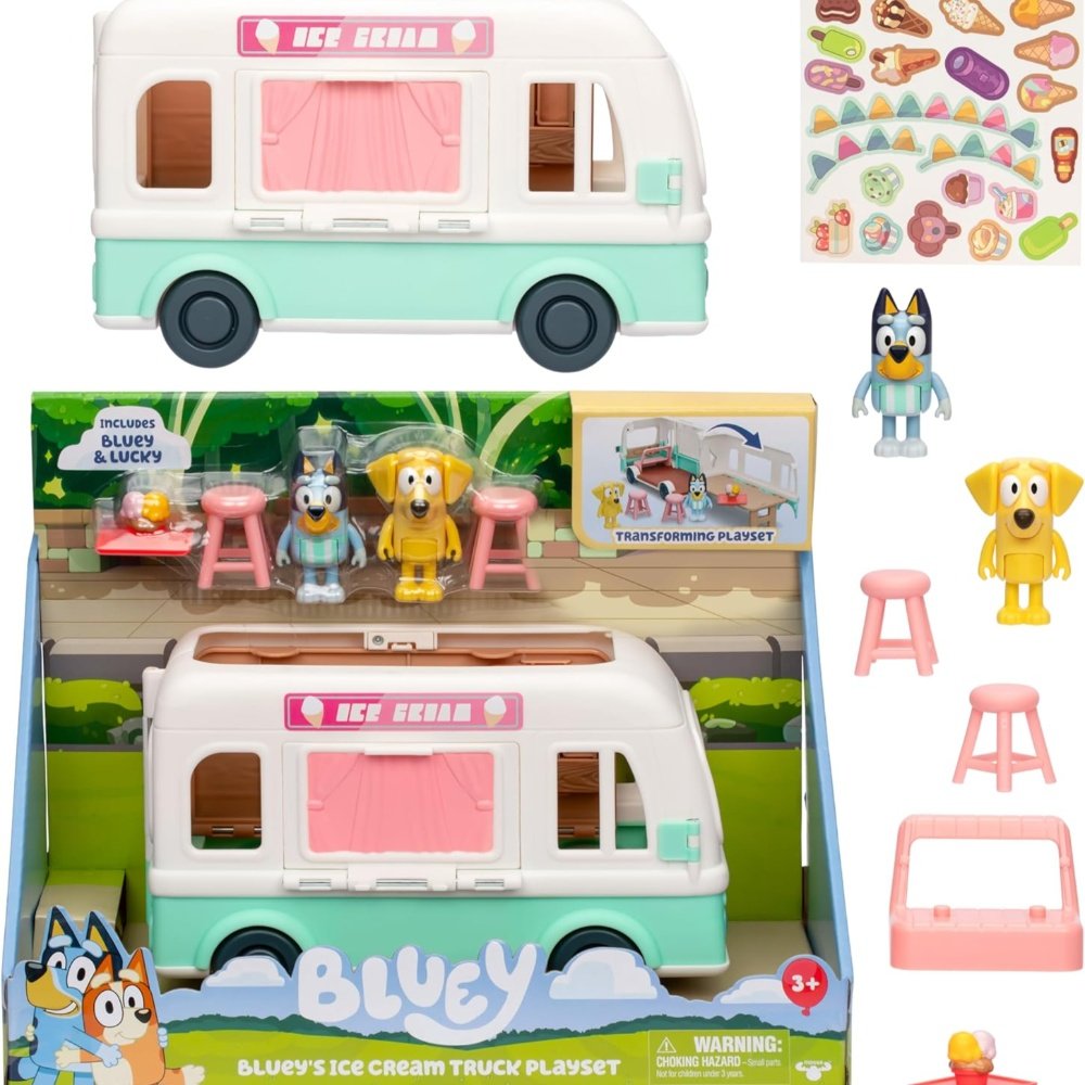 Bluey Birthday Series 11 Ice Cream Truck Playset – Kids Pretend Play Toy