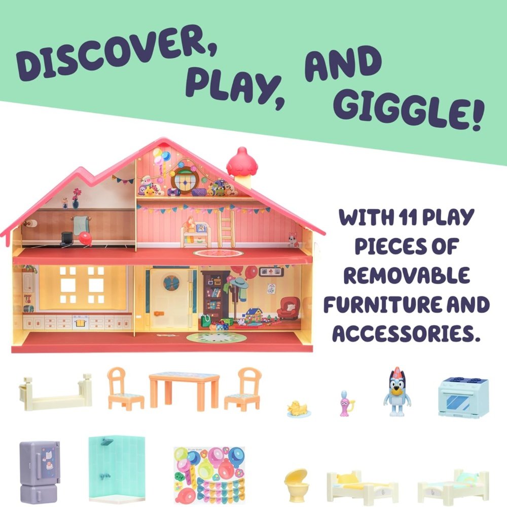 Bluey Season 11 Celebration Home Playset – Interactive Kids Toy for Imaginative Play