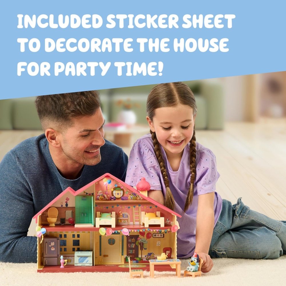 Bluey Season 11 Celebration Home Playset – Interactive Kids Toy for Imaginative Play