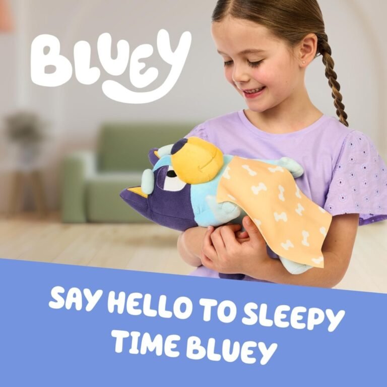 Bluey Series 11 Sleepy Time Bluey Plush Toy with Sound Effects – Soft Kids Toy