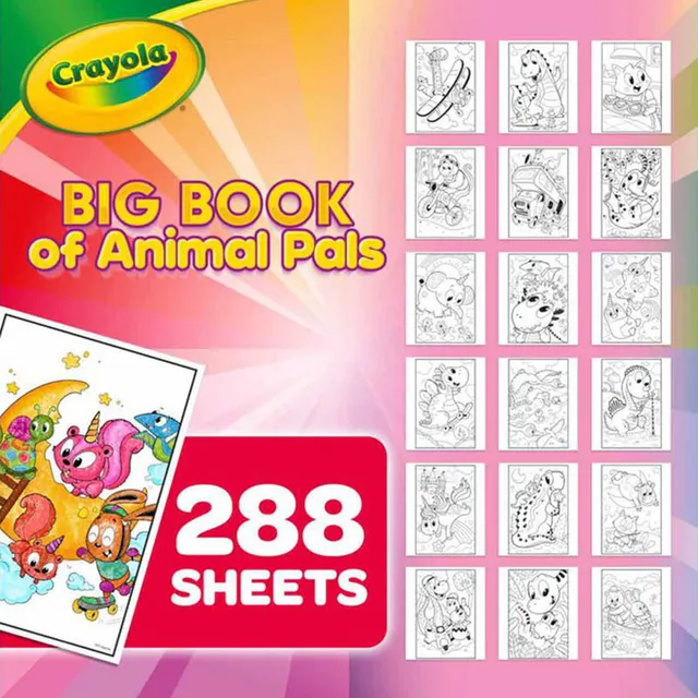 Crayola - 288-Page Coloring Book, Big Book of Animal Pals