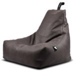 Extreme Lounging® – Mighty Luxury Leather Bean Bag – Slate