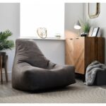 Extreme Lounging® – Mighty Luxury Leather Bean Bag – Slate