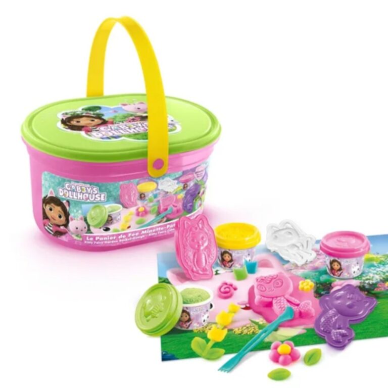 Gabby’s Dollhouse Kitty Fairy Garden Bucket Playset – Kids Gardening Toy Set with Accessories