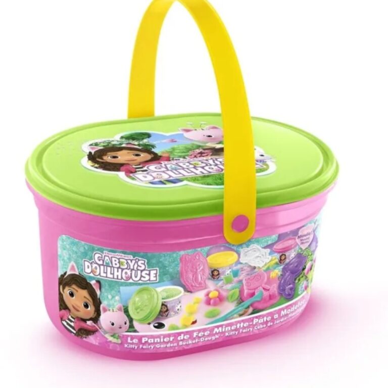 Gabby’s Dollhouse Kitty Fairy Garden Bucket Playset – Kids Gardening Toy Set with Accessories