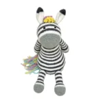 Happy Threads – Handmade Crocheted Ziggy the Zebra (12 inches) – Multicolour | Crochet Toys | Child Safe | for Babies 6 Months & Above | Dolls for Boys/Girls| For Birthday Gift | Decorative Items for Room