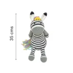 Happy Threads – Handmade Crocheted Ziggy the Zebra (12 inches) – Multicolour | Crochet Toys | Child Safe | for Babies 6 Months & Above | Dolls for Boys/Girls| For Birthday Gift | Decorative Items for Room