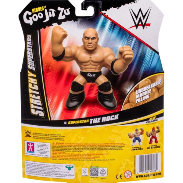 Heroes of Goo Jit Zu WWE Series 2 The Rock Hero Pack – Super Stretchy Action Figure Toy