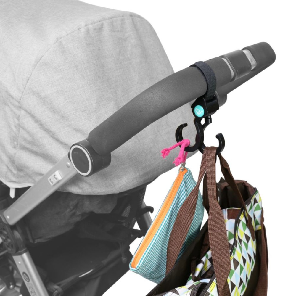 Joybi – 2 in 1 Stroller Hooks 2pk, Black