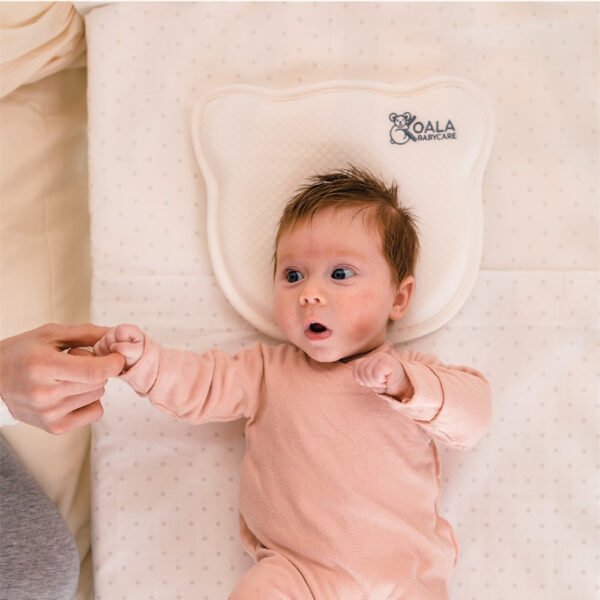 Koala Babycare® – Perfect Head Baby Flat Head Pillow – White