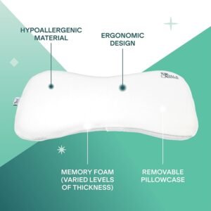 Koala Babycare® - Perfect Head Maxi Baby Flat Head Pillow - White