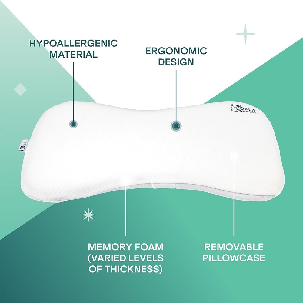 Koala Babycare® – Perfect Head Maxi Baby Flat Head Pillow – White