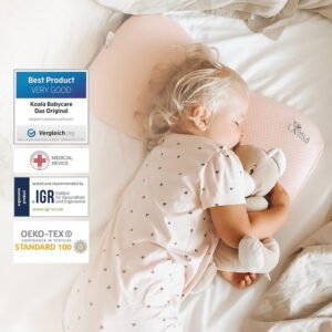 Koala Babycare® - Perfect Head Maxi Baby Flat Head Pillow - Pink