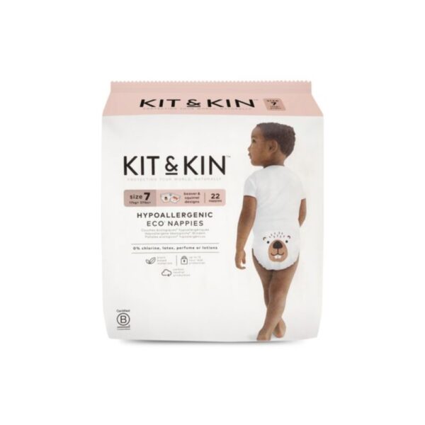 Kit & Kin – Eco Diapers Size 7 – 88 Count (4×22)