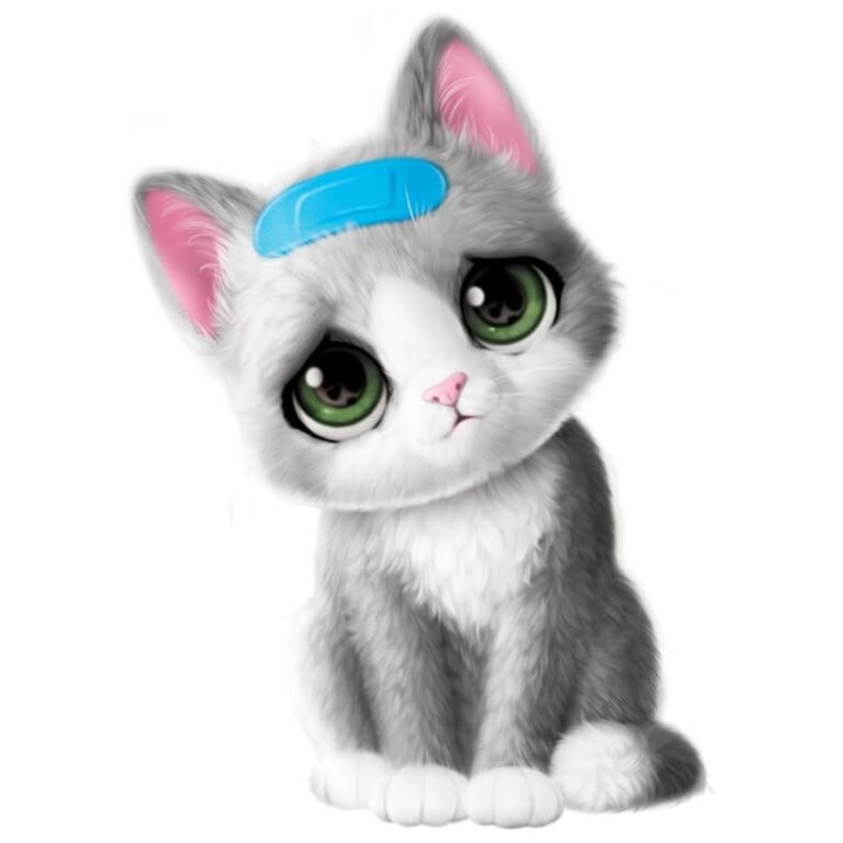 Little Live Pets Ouchies Mittens Kitty – Interactive Plush Toy, Single Pack
