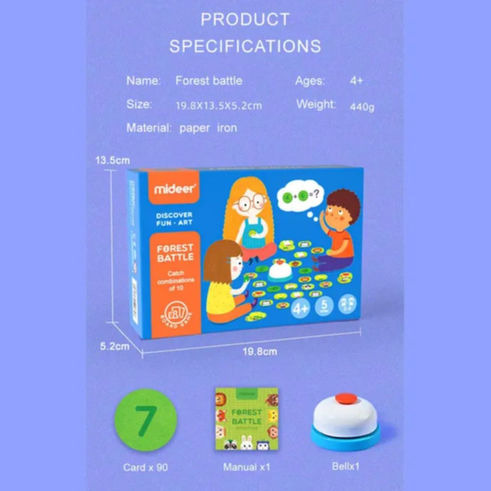 Mideer – Forest Battle – Arithmetic Board Game for Kids