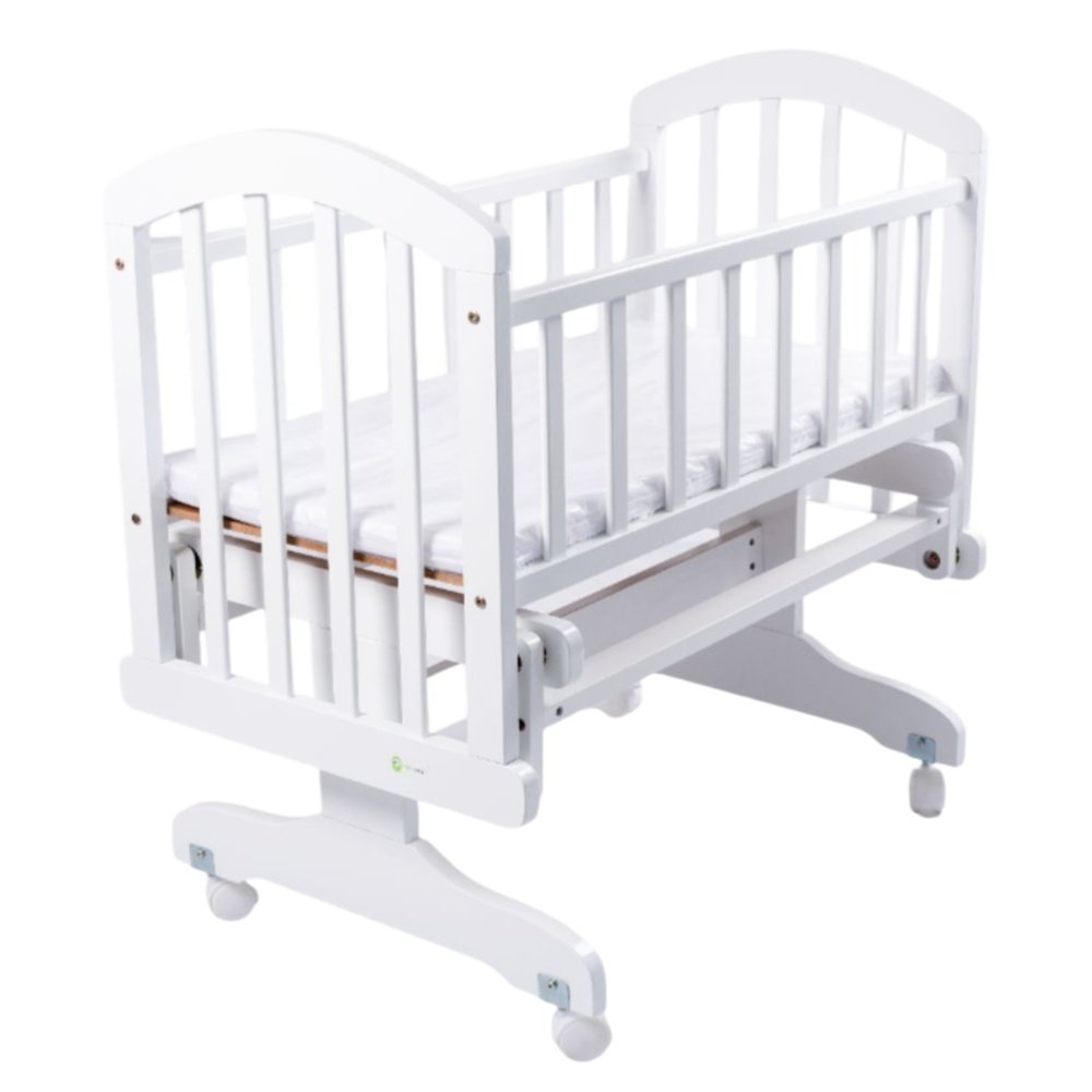 Mini Panda Wooden Lullaby Bed 0-6 months, White