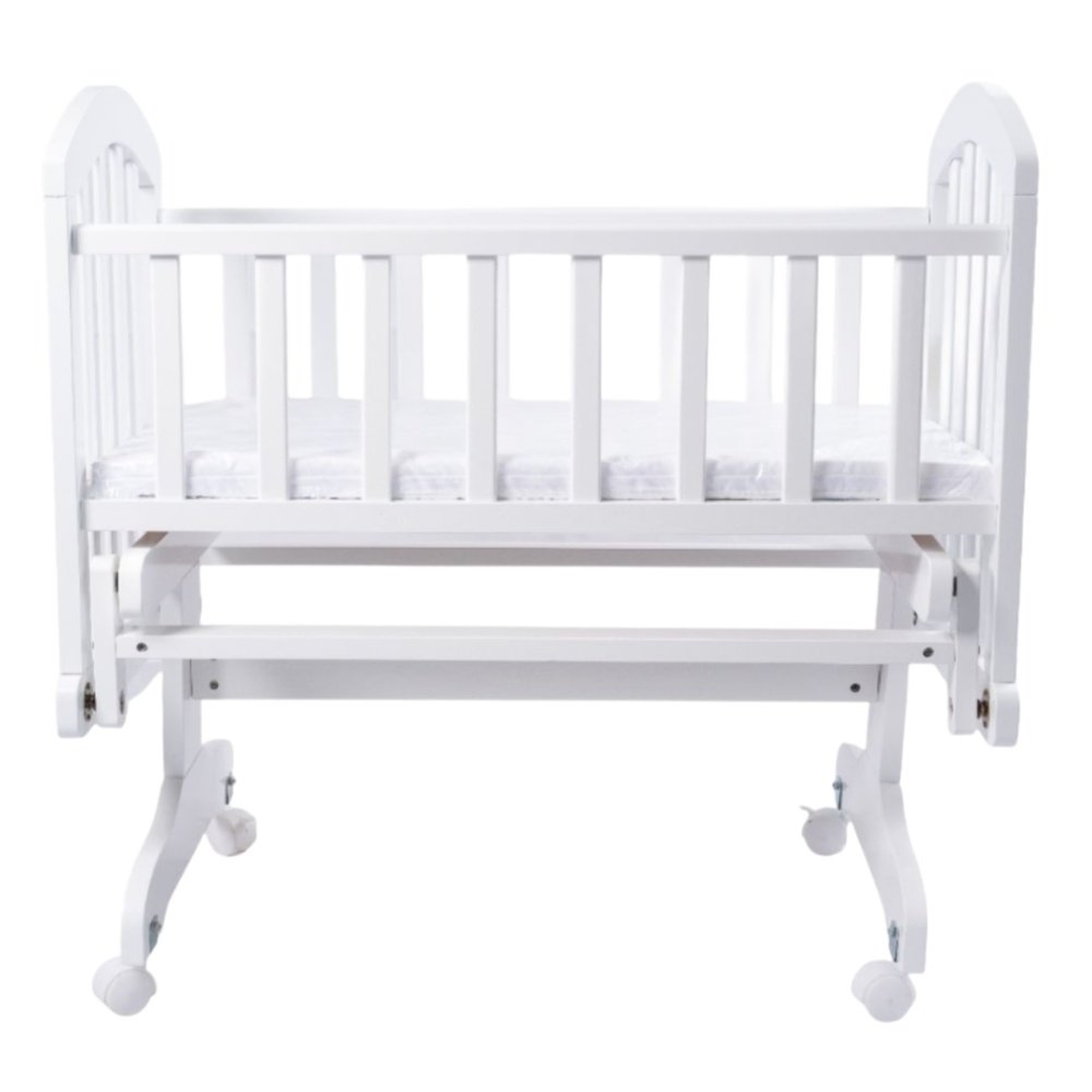 Mini Panda Wooden Lullaby Bed 0-6 months, White
