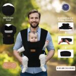 NeobreezI – ZAVII 2-in-1 Convertible Baby Carrier for Newborns to Toddlers -Black