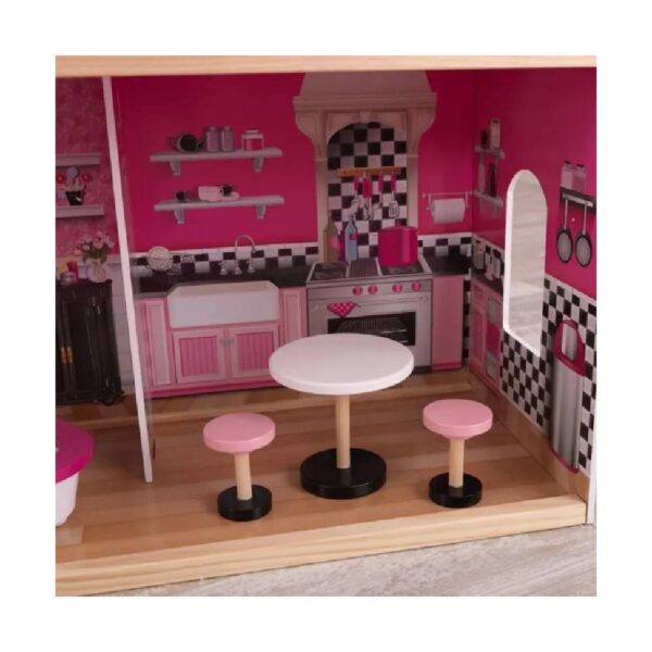 KidKraft Bonita Rosa Dollhouse – Wooden Dollhouse for Girls with Accessories