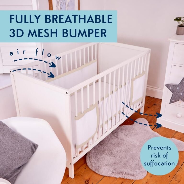 Purflo - Breathable cot bumper wraps 0m-up, Hazel
