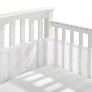 Purflo - Breathable cot bumper wraps 0m-up, Soft White