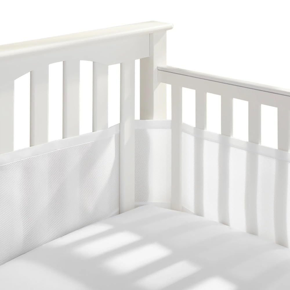 Purflo – Breathable cot bumper wraps 0m-up, Soft White