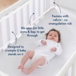 Purflo – Breathable cot bumper wraps 0m-up, Soft White