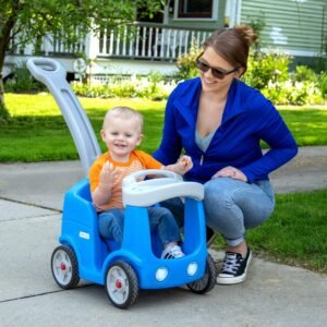 Simplay3 - Roll & Stroll Quiet Ride Push Car 1.5-4 years, Blue
