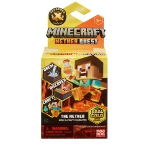 Treasure X Minecraft Series 4 Nether Single Pack Assorted Mini Figure – Collectible Surprise Toy