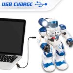 Xtrem Bots Patrol Bot RC Robot – Programmable Police Robot Toy with Lights & Sounds