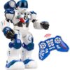 Xtrem Bots Patrol Bot RC Robot – Programmable Police Robot Toy with Lights & Sounds
