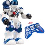 Xtrem Bots Patrol Bot RC Robot – Programmable Police Robot Toy with Lights & Sounds