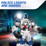 Xtrem Bots Patrol Bot RC Robot – Programmable Police Robot Toy with Lights & Sounds