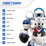 Xtrem Bots Patrol Bot RC Robot – Programmable Police Robot Toy with Lights & Sounds