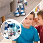 Xtrem Bots Patrol Bot RC Robot – Programmable Police Robot Toy with Lights & Sounds