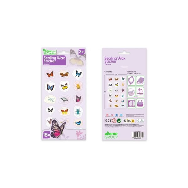 Avenir – Sealing Wax Stickers 10 pack – Insect Multicolour | fabulous sealing wax stickers showcasing a collection of space objects | Ages3+