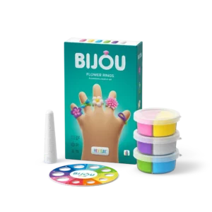 Hey Clay - Flower RINGS Colourful modelling air-dry clay, 3 cans with fun interactive app for kids 3 years +